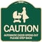 Signmission Caution Automatic Door Opens Out Please Step Back Heavy-Gauge Aluminum Sign, 18" x 18", G-1818-24287 A-DES-G-1818-24287 - alternate 1